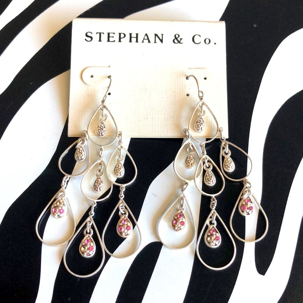 3 for $30 Stephan & Co. Silver and Pink Earrings